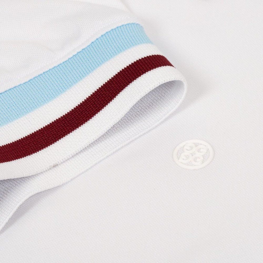 G/Fore Tipped Polo Top Large Red White Blue Womens Golf Shirt GFore - Picture 5 of 5